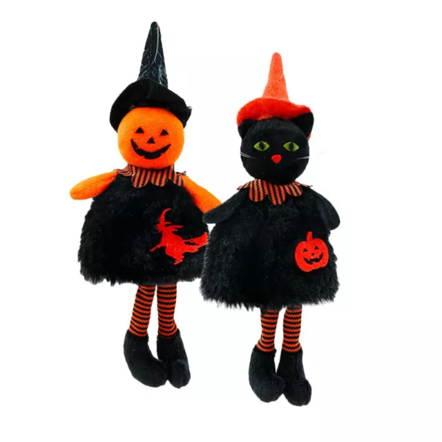 Halloween Pumpkin Witch Dolls Hanging Decoration (2pcs)
