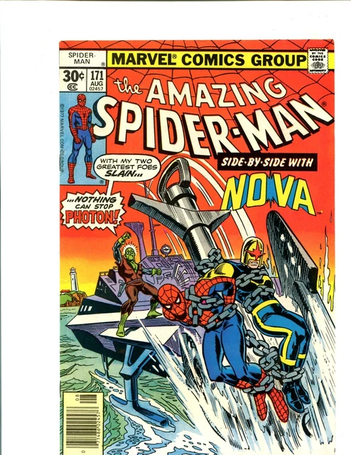The Amazing Spider Man #171 - Side By Side With Nova! (8.0) 1977