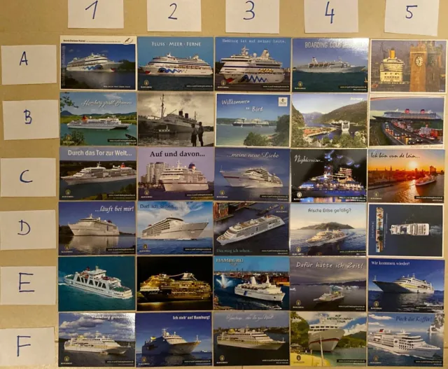 Konvolut Ansichtskarten Schiffe und Fähren: 5 Karten zum Auswählen
