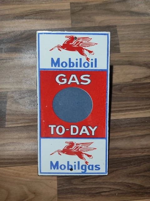 Plaque émaillée Ronde MOBILOIL 13 Cm - Neuve En Métal