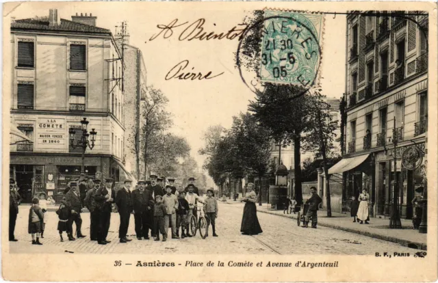 CPA Asnieres Place de la Comete Avenue d'ARgenteuil (1313751)