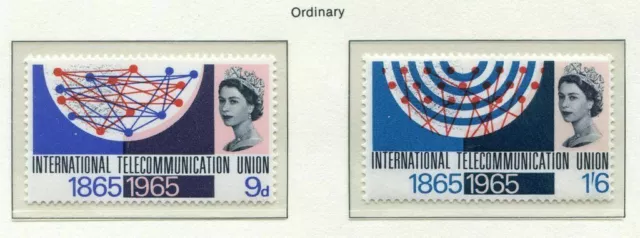 s2560) UK GREAT BRITAIN 1965 MNH** I.T.U. centenary 2v