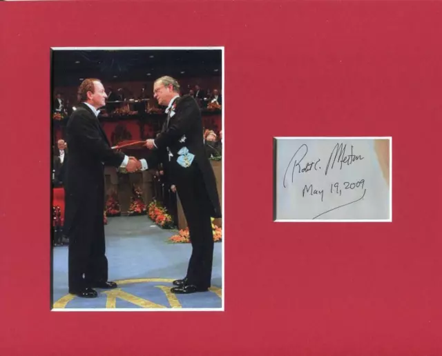 Robert Merton 1997 Nobel Prize Winner Economics Signed Autograph Photo Display