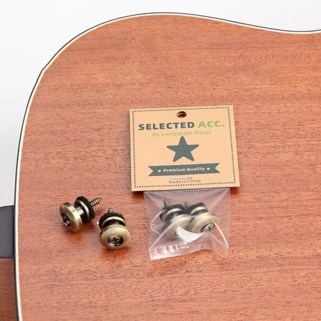 4 pz accessori basso pulsanti di blocco cinghia chitarra adesivi pianoforte silicone con