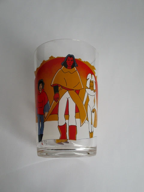 VERRE DE COLLECTION Les Mondes Engloutis 1986 Spartakus Arkana Moutarde