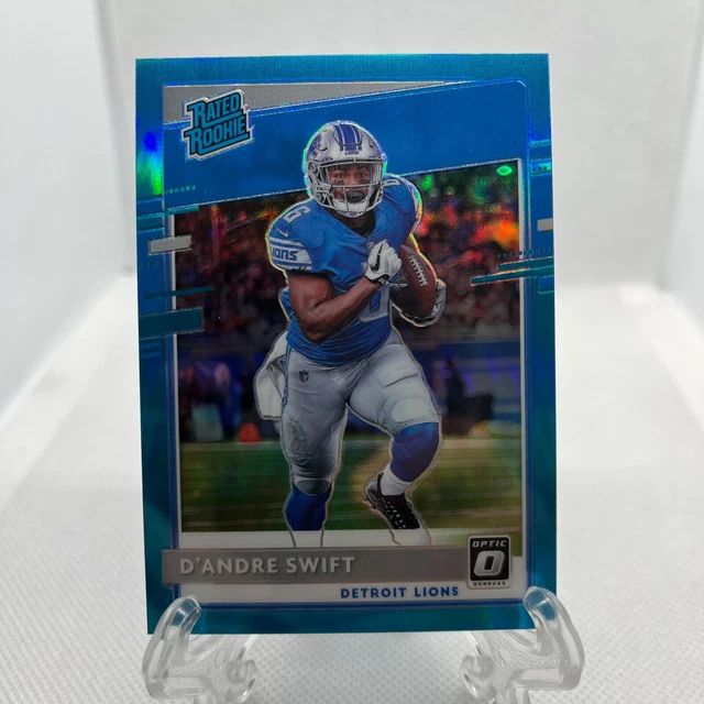 2020 Panini Donruss Optic Rated Rookies Aqua Prizm /299 D'Andre Swift Rookie RC