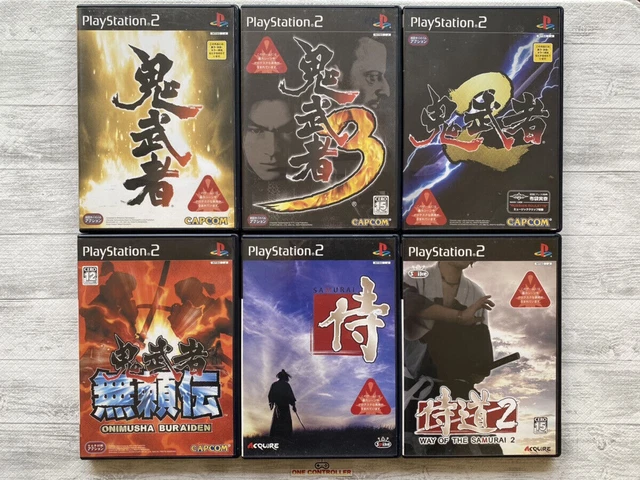 SONY PS2 Onimusha 1 2 3 & Buraiden & Way of the Samurai 1 & 2 set from Japan
