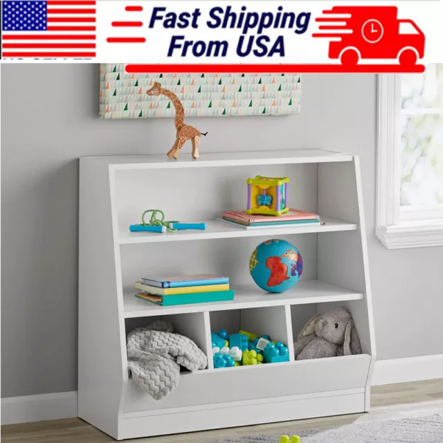 Dropship Kids Bookshelf Toy Storage Organizer With 17 Bins And 5  Bookshelves, Multi-functional Nursery Organizer Kids Furniture Set Toy  Storage Cabinet Unit With HDPE Shelf And Bins to Sell Online at a