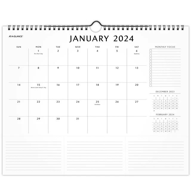 ATAGLANCE ELEVATION 2024 Monthly Wall Calendar Medium 15 x 12