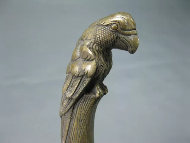 Précieux Cuivre Bronze Canne à Marche de 96 CM Oiseau Walking Bâton Bird 2