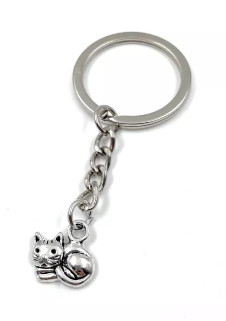 Llavero Sleepy Cat Cansado Durmiendo Gato Metal Colgante Encanto