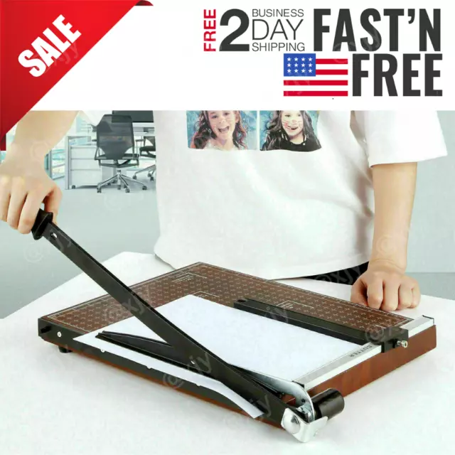 Heavy Duty Paper Cutter,A4 Paper Trimmer Photo Page Guillotine Craft 12 Sheets~-