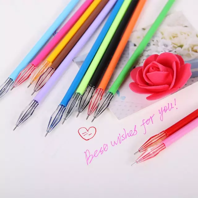12pcs/Set Diamond Head Minen Candy Farbe Roller Ball Gel Pen Refill