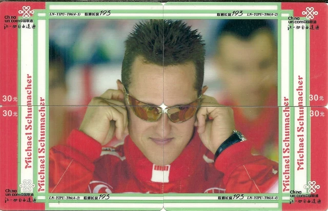 Rare / Puzzle 4 Carte Telephonique - Michael Schumacher Sport F1 / 4 Phonecards