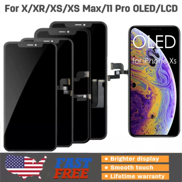 For iPhone 11 / 11 Pro Max X XS Max OLED LCD Display Touch Screen Digitizer Lot