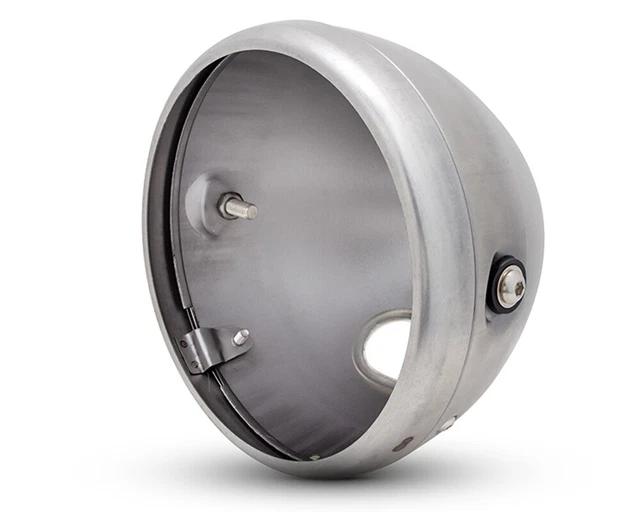 Phare avant de moto rétro halogène universel pour Harley Chopper Bobber Custom Cruiser CG125 GN125 CB CL (lentille chromée et ambrée