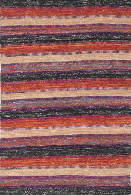 Traditional Hand woven Carpet 4'5" x 6'5" Flat Weave Kilim Rug