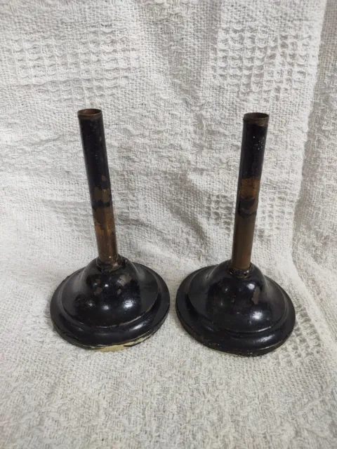 Vintage Light Canopy Pair With Down Rods
