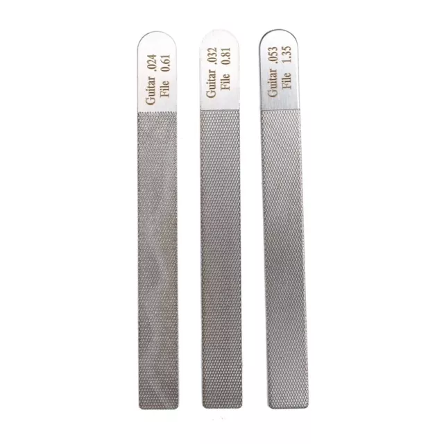 3Pc/Set Guitar  Files Fret Crowning Slot Filing Luthier Repair Tool Kit for Guit