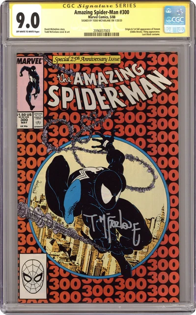 Amazing Spider-Man #300 CGC 9.0 SS McFarlane 1988 2096837003 1st full app. Venom