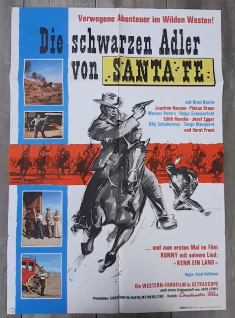 C4849/ Kinoplakat Die schwarzen Adler von Santa Fe - Western   Movie Poster
