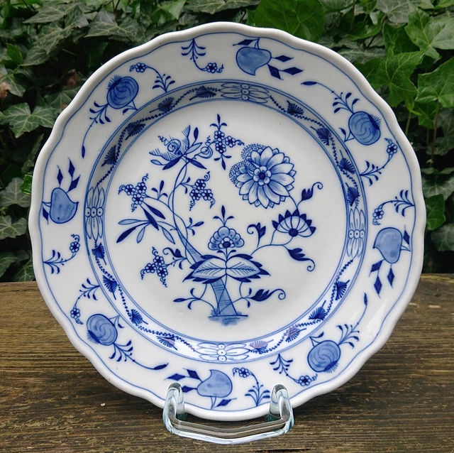 vecchio Ernst Teichert Meissen Piastra pranzo Piatto Modello A Cipolla Ø 25,0 cm