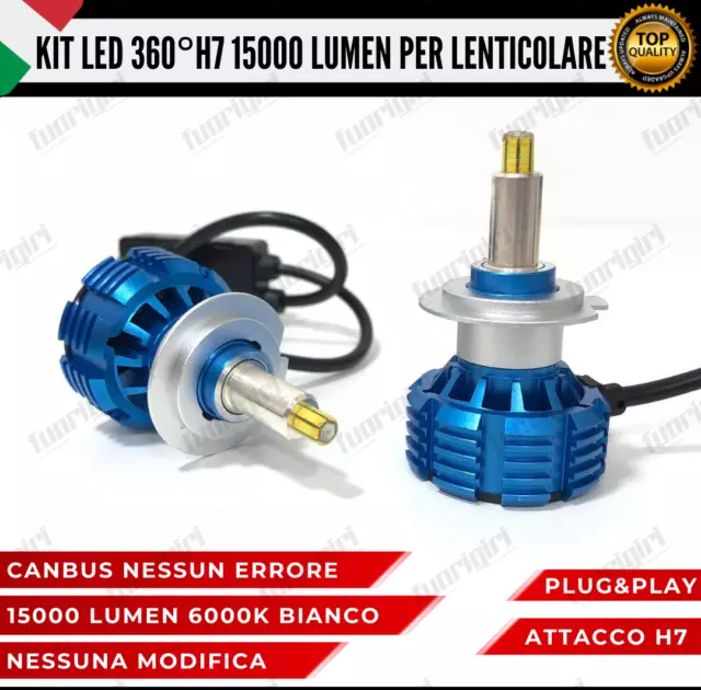 KIT FULL LED H7 360° Gradi 15000L Canbus Specifico Per Fari Lenticolare No  Error EUR 59,99 - PicClick IT