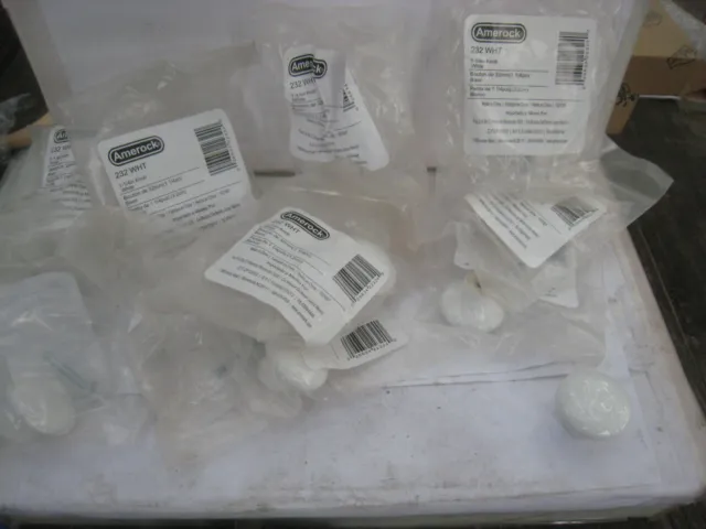 10 yes 10 Amerock 232 White Allison Value 1-1/4" Mushroom Cabinet Knobs