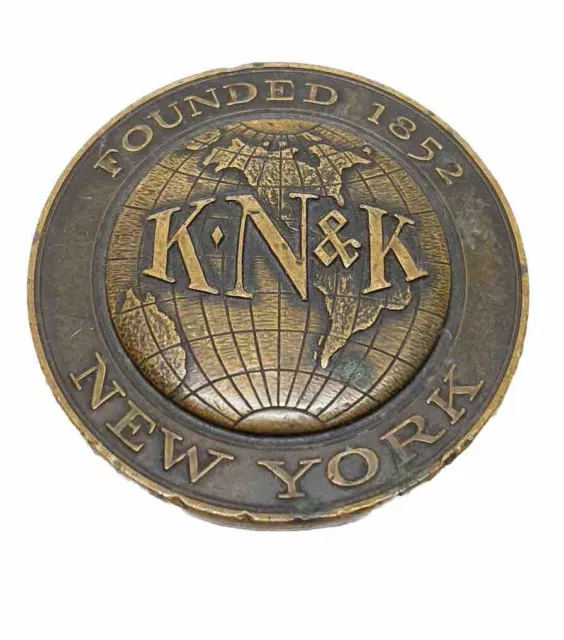 KN&K, Knauth Nachod & Kuhne New York BANKERS 1800's Bronze Whitehead & Hoag