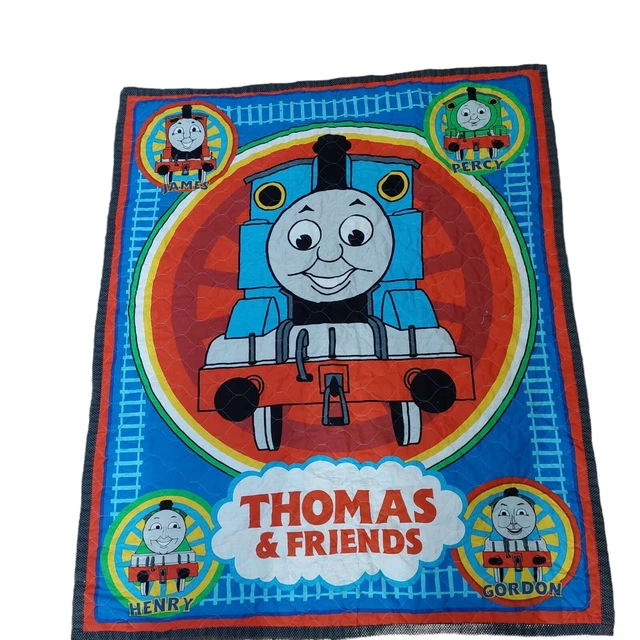 A Thomas The Tank Motor Train Cuna Edredón Acolchado Casero 41x34