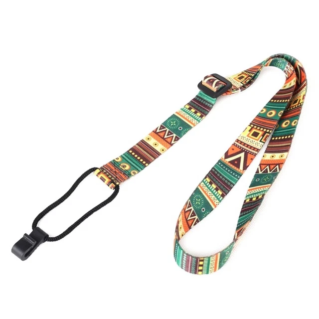 Ukulele Strap Adjustable Ukulele Shoulder Strap J Hook Ethnic Style Ukulele Belt