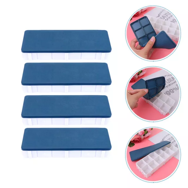 4 Pcs Color Fixing Plate Artist Paint Mixing Tray Palette Pigment