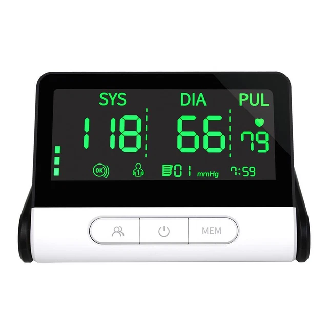 Monitor digital electrónico de presión arterial de 4,5 pulgadas pantalla grande