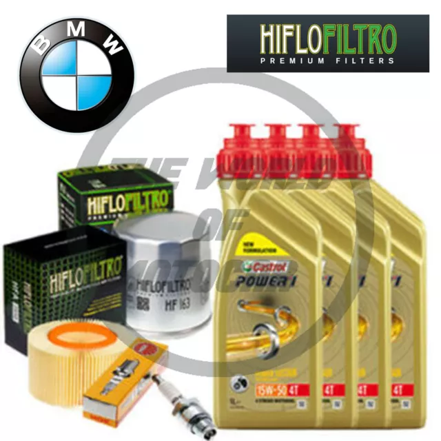 Kit/Tagliando Bmw R/1100/Rt 1999/2001 4L Castrol 15W50 Filtro Olio Aria Candele