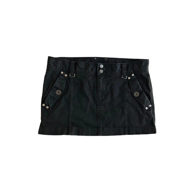 Vintage Hysteric Glamour Cargo Pocket Military Mini Skirt with Suspenders