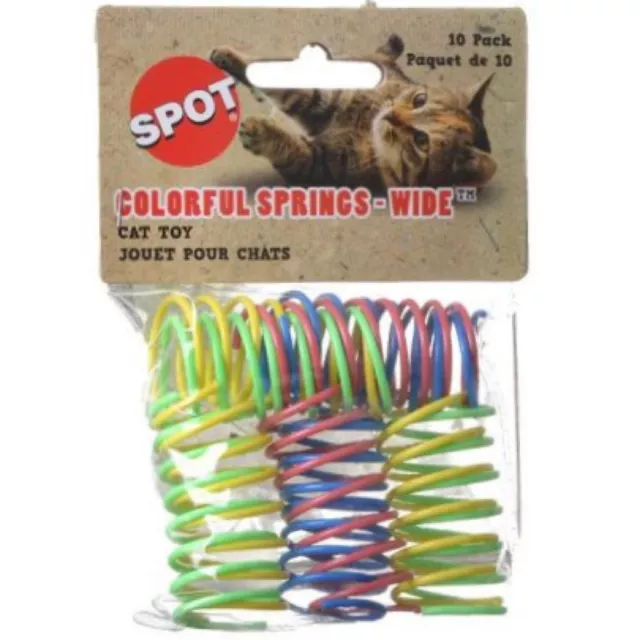 Spot Ethical Wide Colorful Springs Cat Toy 2 in (10 Pack)