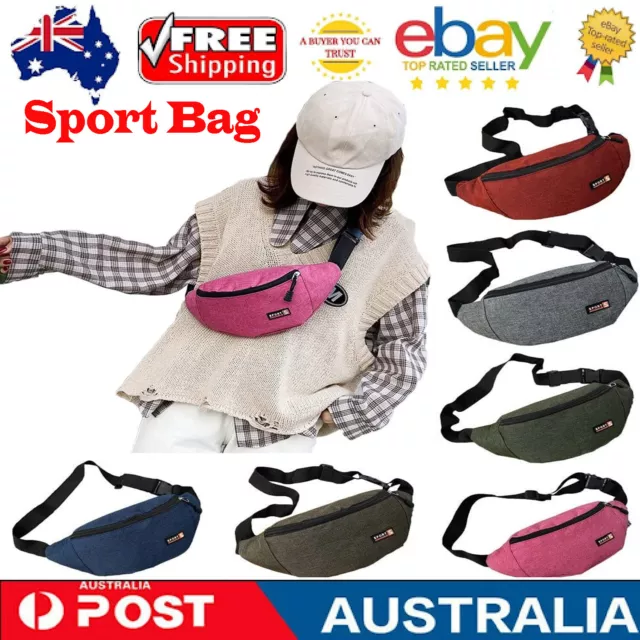 Running Sport Bum Bag Fanny Pack Waist Phone Money Belt Zip Hiking Pouch Wallet