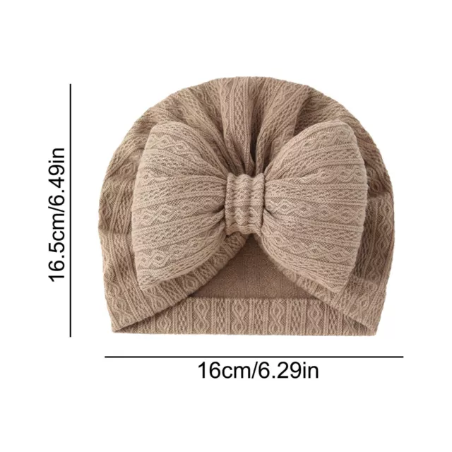 Newborn Baby Girl Hat Infant Soft Hat With Bow Cap Hospital Beanie Headband 2