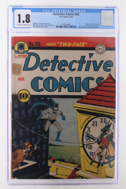 Detective Comics #66 - DC 1942 CGC 1.8 Origin and 1st Appearance of Two-Face