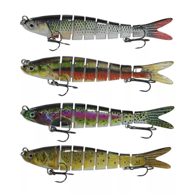 140mm 8 Section Multi Jointed Swimbait Fishing Lures Bass Crankbaits Swimbaits