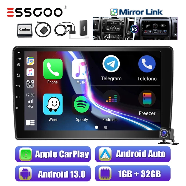 Carplay Android 15 Autoradio For Fiat Ducato Peugeot Boxer Citroen Jumper GPS