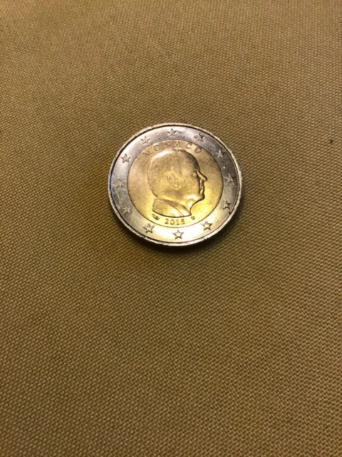 Original 2 Euro Münze Monaco 2015 aus Kursmünzensatz KMS