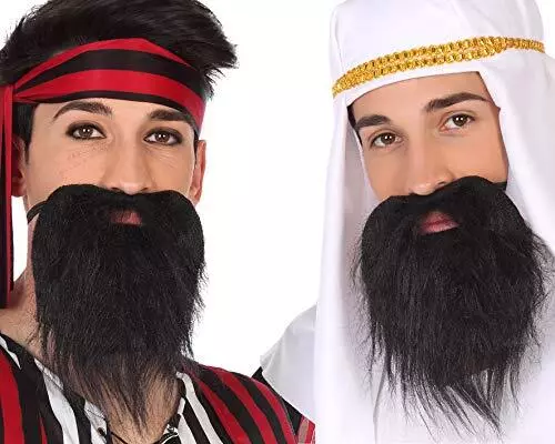 Moustache Brosse - Noir méché blanc - Jour de Fête - Moustaches -  Accessoires
