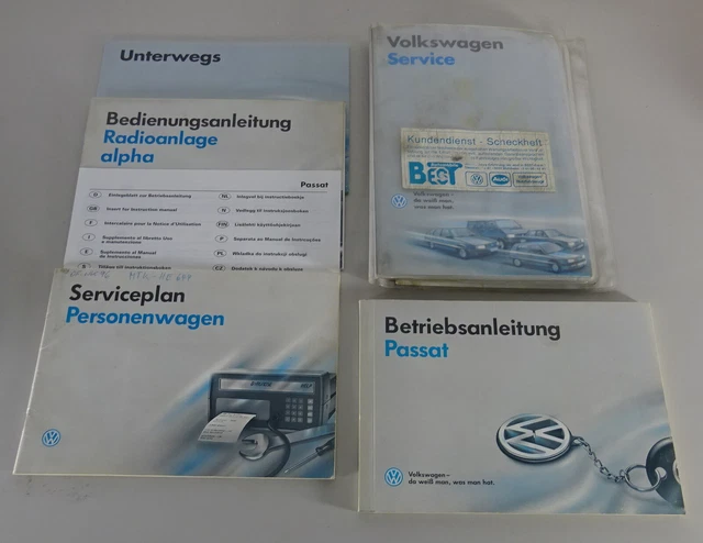 Bordmappe + Betriebsanleitung Volkswagen VW Passat B4 Stand 07/1994