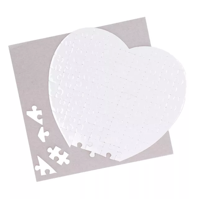 5 Sets Heat Transfer Puzzle DIY Heat Press Blank Sublimation Jigsaw Heart Shape♪