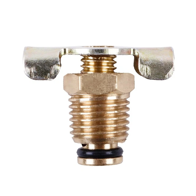 1/4 Inch NPT Brass Drain Valve Air Compressor Drain Valve 12mm Dia For Air Compressor Tank