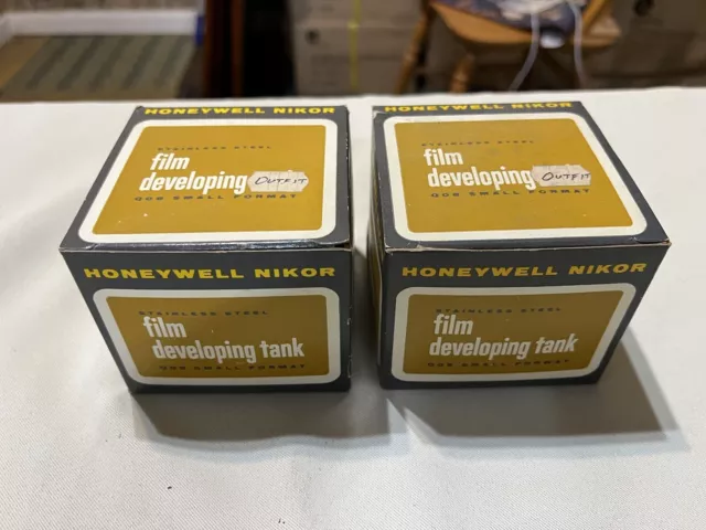 Honeywell Nikor Stainless Steel Film Developing Tank Lot Of 2 Q08