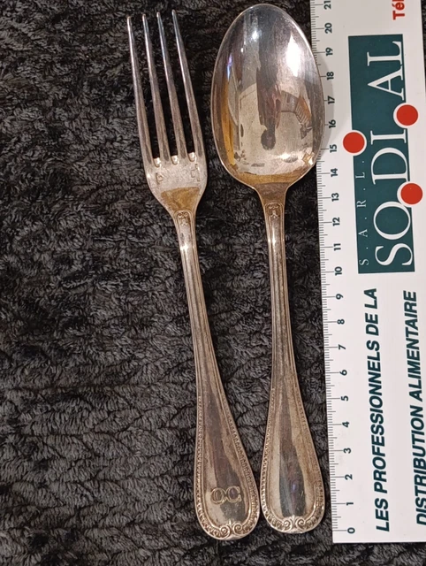 CHRISTOFLE ALBI 1 Cuillère De Service + 1 Fourchette À Viande NEW