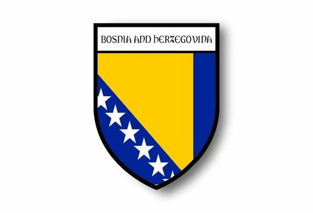 Autocollant Sticker Voiture/Moto - Blason Ville Drapeau Espagne Madrid, 7,5x10 Cm, Vinyle Extérieur/Intérieur