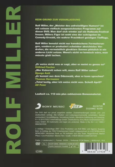 Rolf Miller - Kein Grund zur Veranlassung (DVD) Rolf Miller 2